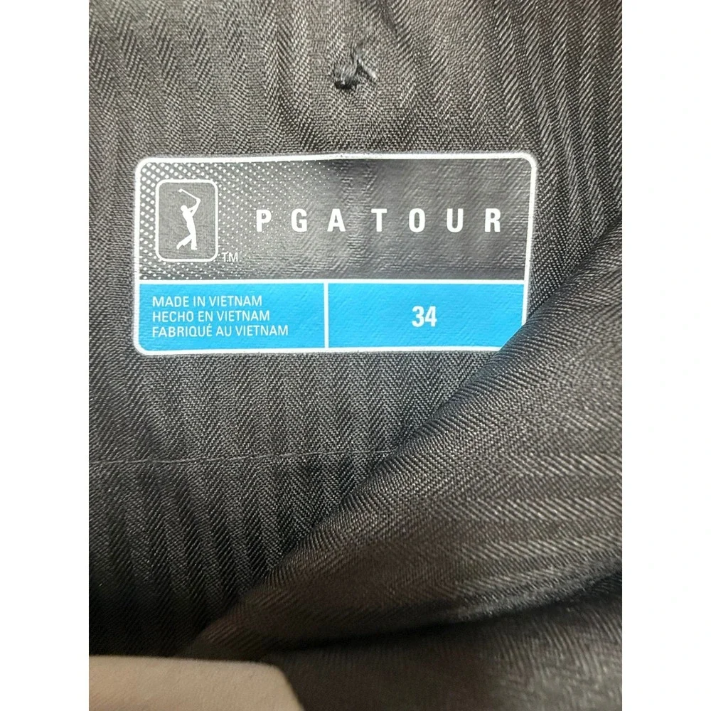 PGATOUR Mens Plaid Golf Shorts Size 34‎ Polyester Spandex Flat Front Outdoor